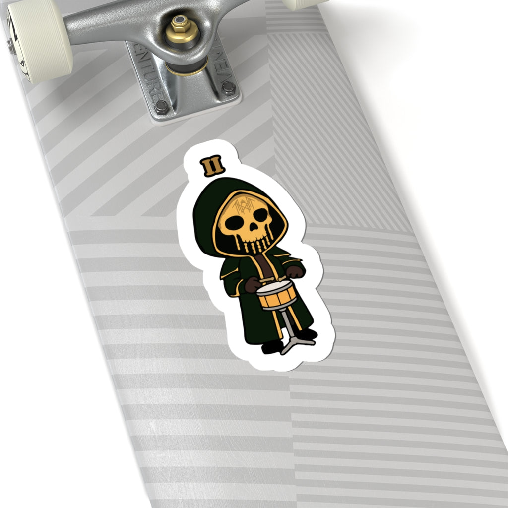 Chibi Drumming Kiss-Cut Stickers | Creepy Cute Decor, Halloween Fun, Laptop Stickers, Unique Gifts, Punk Aesthetic