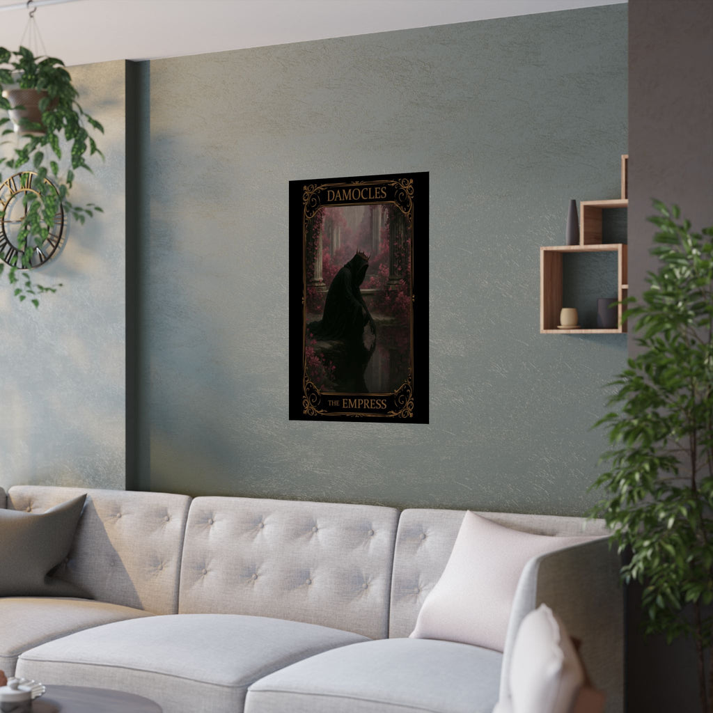Damocles The Empress Tarot Mystical Satin Poster -Art Print, Wall Décor, Gothic Home Decor, Unique Gift, Tarot-Inspired Art