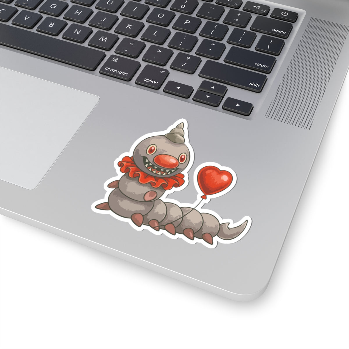 Weedle-Creepy Cute Caterpillar Sticker — Heart Balloon Kiss-Cut Decal