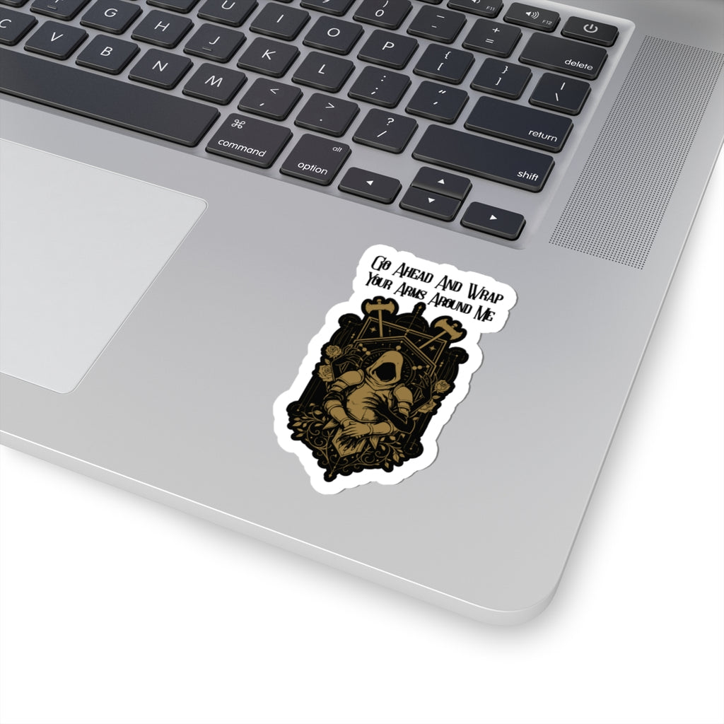 Emergence/Even In Arcadia Kiss-Cut Stickers, Dark Aesthetic Decor, Perfect Gift for Occasions, Go Ahead And Wrap Your Arms Around Me