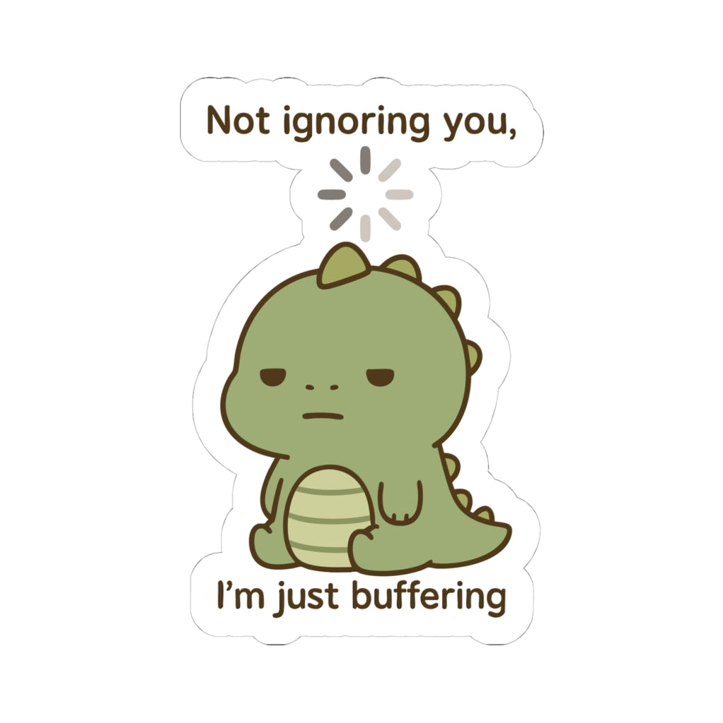 Cute Dino Ignoring Stickers, Kids Sticker Pack, Scrapbook Decals, Laptop Decals, Water Bottle Stickers, Vinyl Stickers