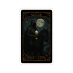 Page of Cups Tarot- Kiss-Cut Stickers, Page of Cups Design, Dark Aesthetic Decor, Unique Gifts for Tarot Lovers, Laptop and Journal Stickers