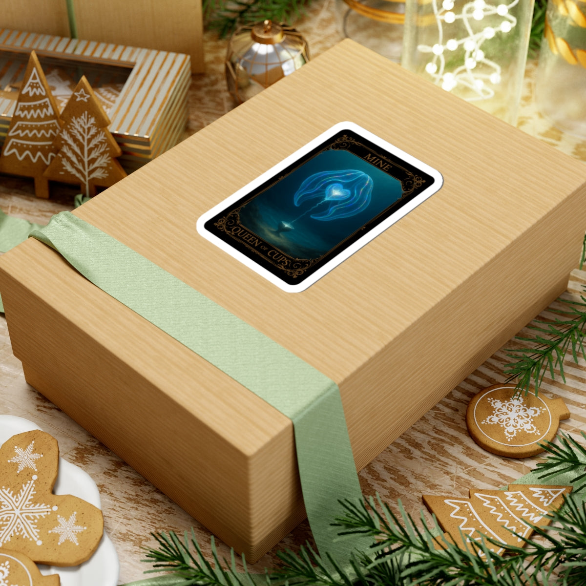 Queen of Cups tarot- Mystical  Stickers | Tarot Inspired, Laptop Decor, Witchy Aesthetic, Gift for Spiritual Seekers