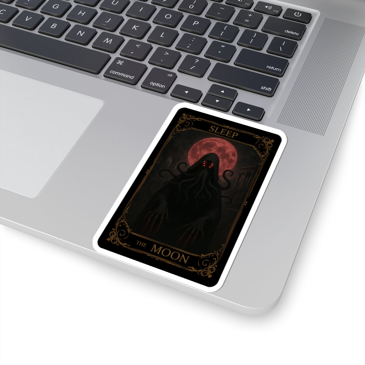 The Moon Tarot Kiss-Cut Stickers, Gothic Decor, Planner Stickers, Witchy Aesthetic, Dark Art, Spooky Gifts