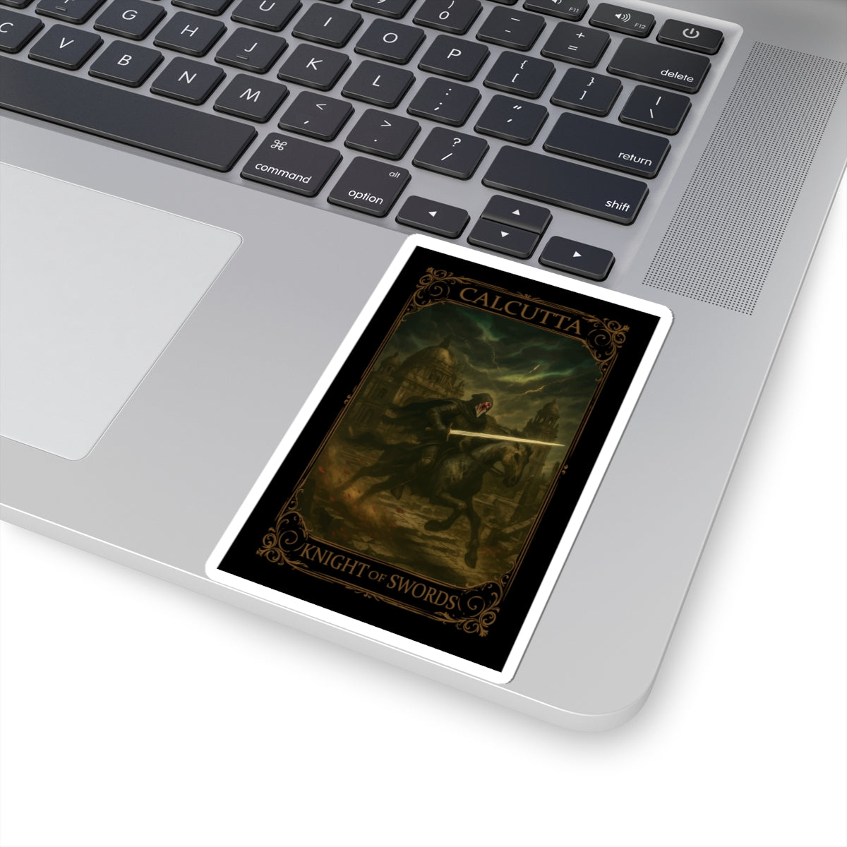 Knight of Swords Tarot-Inspired Kiss-Cut Stickers, Knight of Swords Art, Calcutta Decor, Spiritual Stickers, Witchy Gifts, Unique Stationery