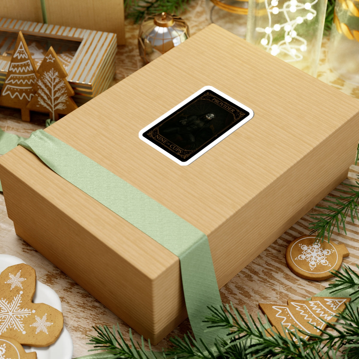 Nine of Cups Tarot- Mystical Tarot Stickers - Provider Nine of Cups, Spiritual Decor, Witchy Gifts, Boho Aesthetic, Astrological Celebrations