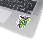 Goosebumps Halloween Slime Letter 'G' Kiss-Cut Sticker — Gothic Bat & Spiderweb Decal