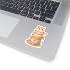 Cute Hamster in Stacked Teacups Sticker — Kiss-Cut Waterproof Sticker