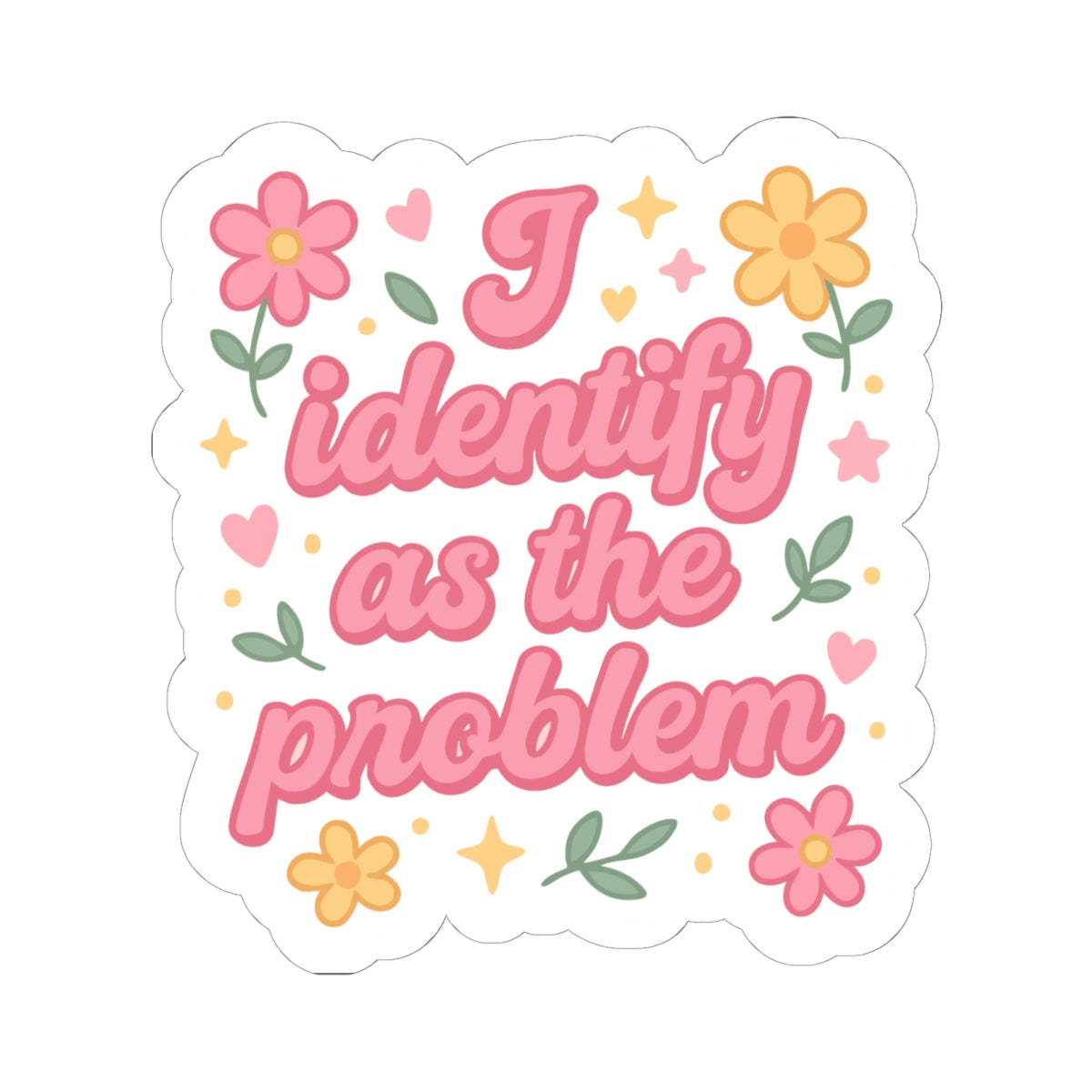 Floral Kiss-Cut Stickers - Self-Identity Design, Laptop Decor, Journaling Accessories, Fun Gift, Creative Expression