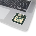 Floppy Disk "Save Me" Sticker — Retro Tech Kiss-Cut Vinyl Decal