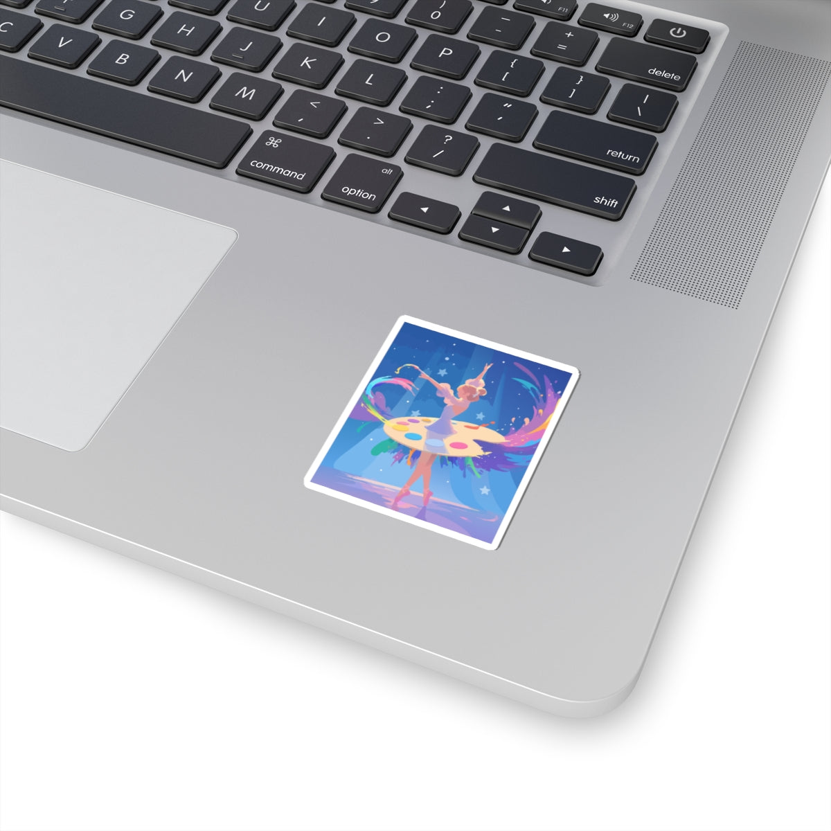 Ballet Painter Sticker — Colorful Ballerina Art Kiss-Cut Sticker