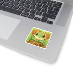 Cute Snail-Horn Frog Sticker — Kawaii Tree Frog Kiss-Cut Decal for Laptops & Water Bottles