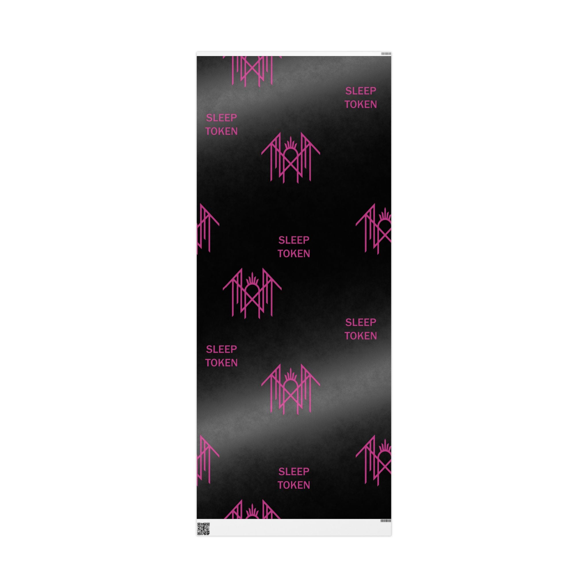 Black & Pink Gothic Spider Wrapping Paper Roll — Halloween Gift Wrap