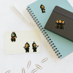 Chibi Band Members- Character Sticker Sheets for Halloween, Crafting, Journaling, Gift Wrap, and Decor