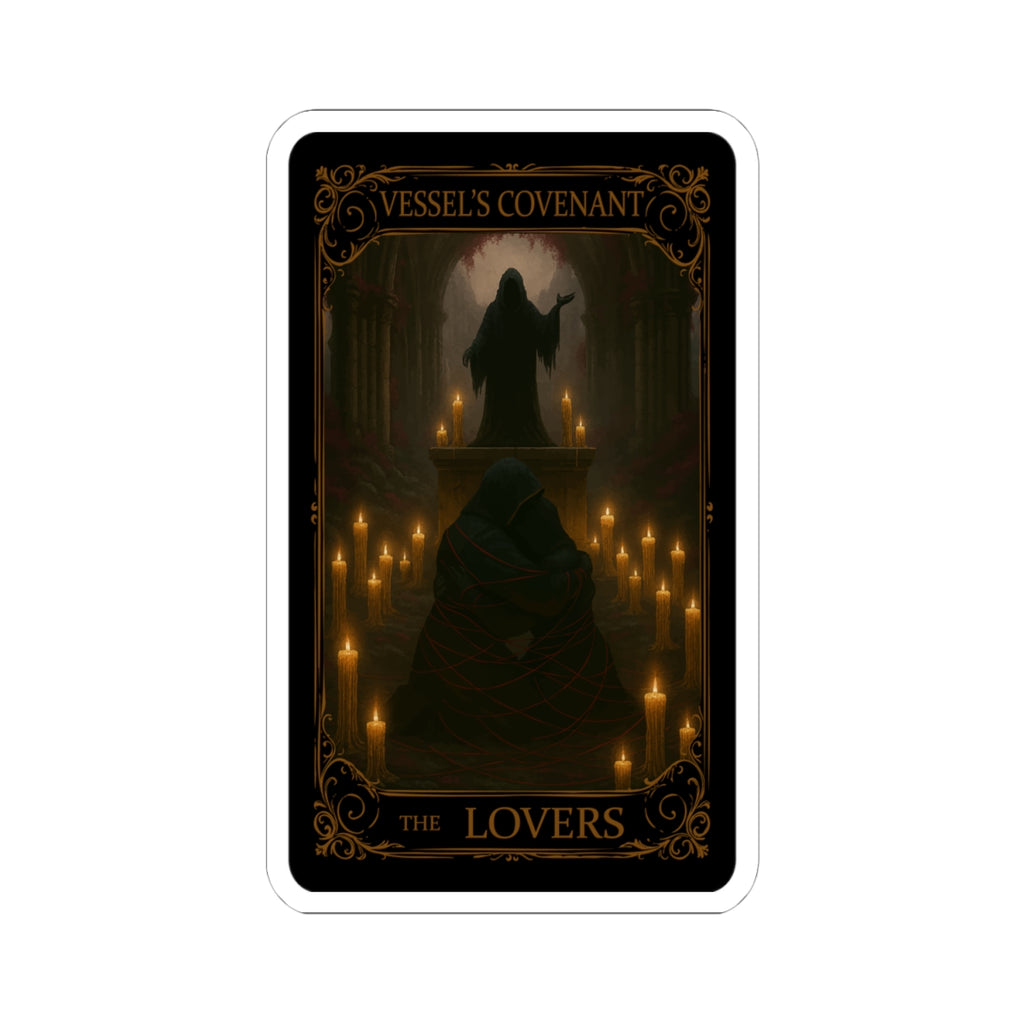 The Lovers Tarot Kiss-Cut Stickers, Romantic Gift, Witchy Decor, Tarot Aesthetic, Laptop Stickers, Magical Home Decor