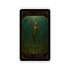 Ten Of Wands- Mystical Tarot Stickers, Enigmatic Art Stickers, Ten of Wands Décor, Gothic Theme Stickers, Unique Laptop Stickers, Witchy Decor