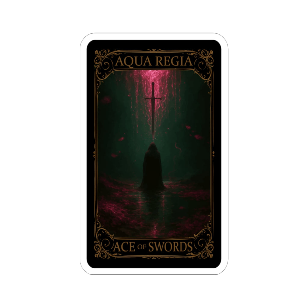 Ace of Swords Tarot- Mystical Kiss-Cut Stickers | Ace of Swords, Tarot Art, Witchy Decor, Laptop Stickers, Spiritual Gifts, Unique Artwork