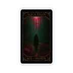 Ace of Swords Tarot- Mystical Kiss-Cut Stickers | Ace of Swords, Tarot Art, Witchy Decor, Laptop Stickers, Spiritual Gifts, Unique Artwork