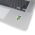 Goosebumps Halloween Slime Letter 'G' Kiss-Cut Sticker — Gothic Bat & Spiderweb Decal