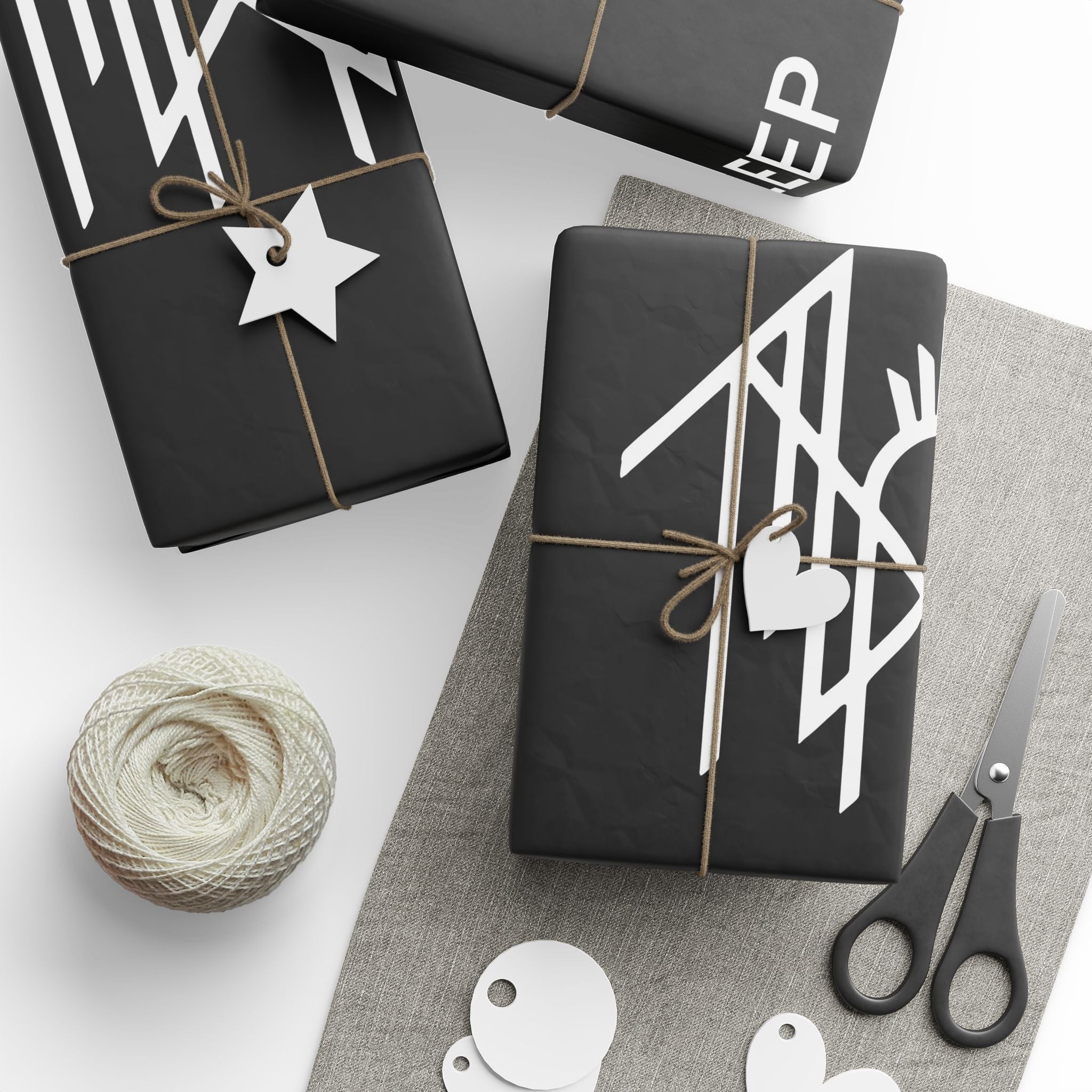 Wrapping Paper — Minimal Black "SLEEP TOKEN" Logo Gift Wrap
