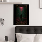 Ace of Swords Tarot- Mystical Satin Poster - Ace of Swords Art Print, Dark Wall Decor, Tarot-Inspired Home Decor, Spiritual Aesthetic, Gothic Wall Art