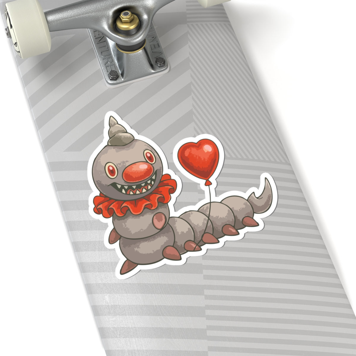 Weedle-Creepy Cute Caterpillar Sticker — Heart Balloon Kiss-Cut Decal