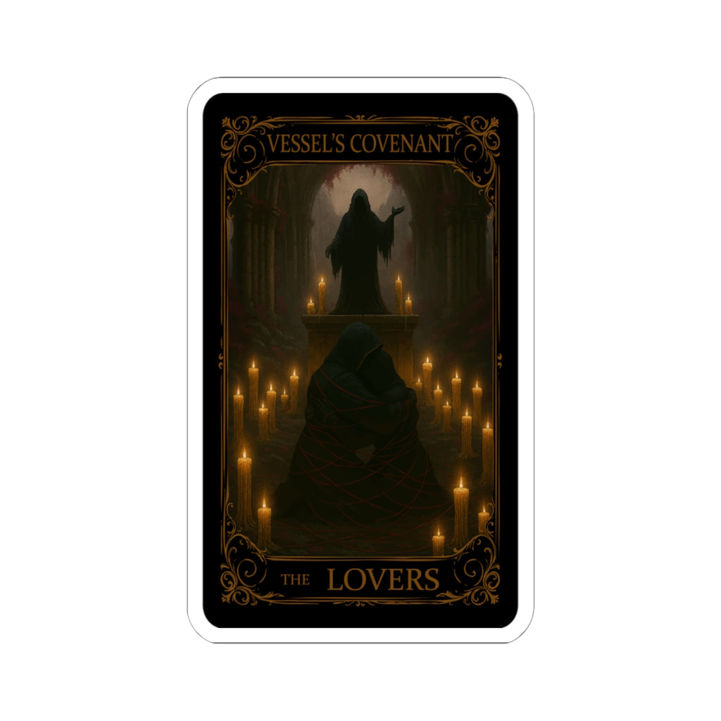 The Lovers Tarot Kiss-Cut Stickers, Romantic Gift, Witchy Decor, Tarot Aesthetic, Laptop Stickers, Magical Home Decor
