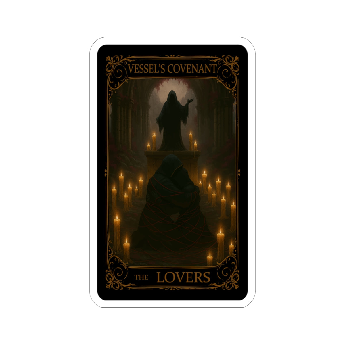 The Lovers Tarot Kiss-Cut Stickers, Romantic Gift, Witchy Decor, Tarot Aesthetic, Laptop Stickers, Magical Home Decor