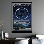 Dark Bubble Mew Matte Poster — Cute Cosmic Card Wall Art (Vertical/Horizontal)