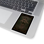 Two of Swords Tarot- Mystical Tarot Kiss-Cut Stickers, Boho Art Stickers, Witchy Decor, Spiritual Gifts, Occult Stickers, Aesthetic Laptop Decals