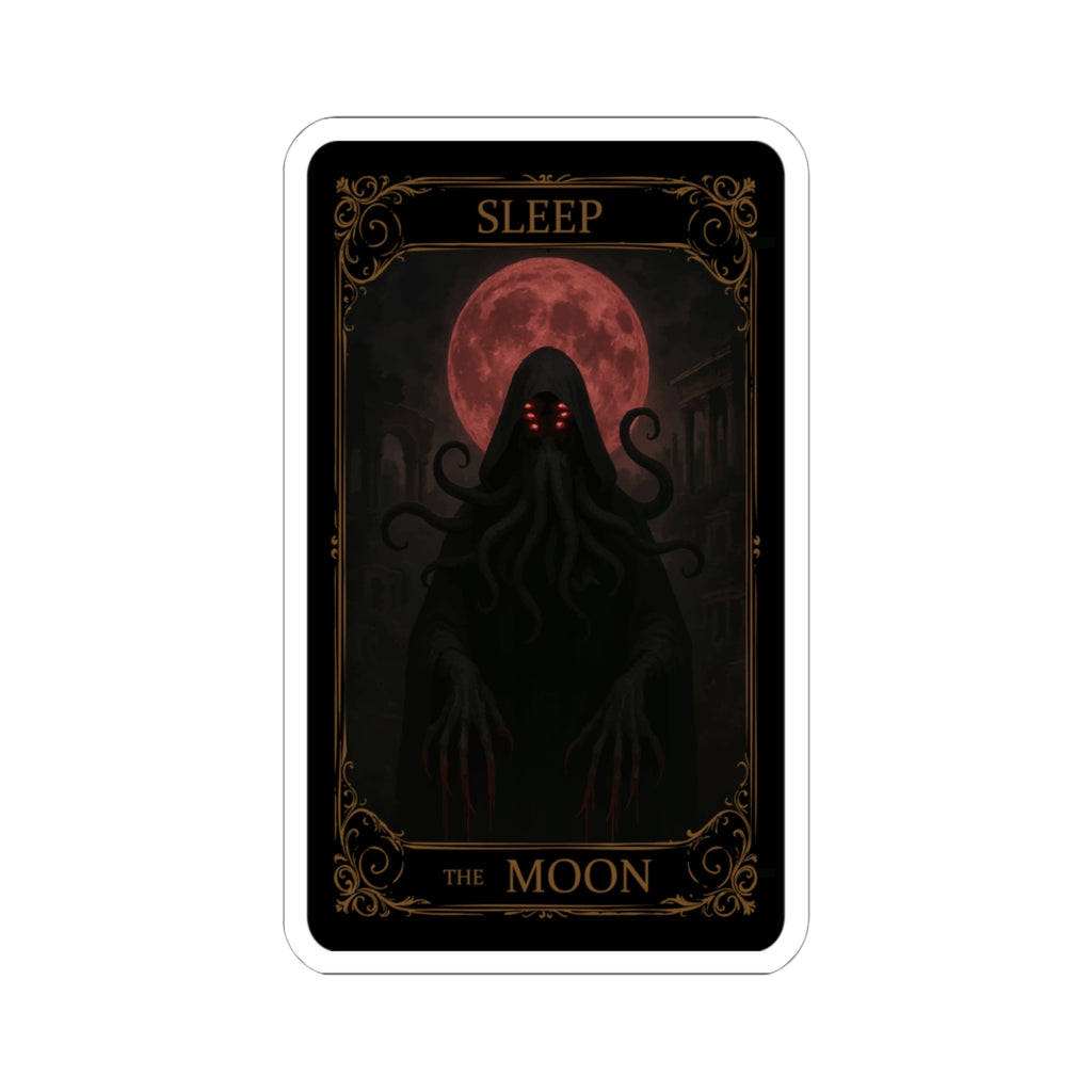 The Moon Tarot Kiss-Cut Stickers, Gothic Decor, Planner Stickers, Witchy Aesthetic, Dark Art, Spooky Gifts