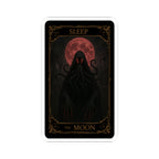 The Moon Tarot Kiss-Cut Stickers, Gothic Decor, Planner Stickers, Witchy Aesthetic, Dark Art, Spooky Gifts