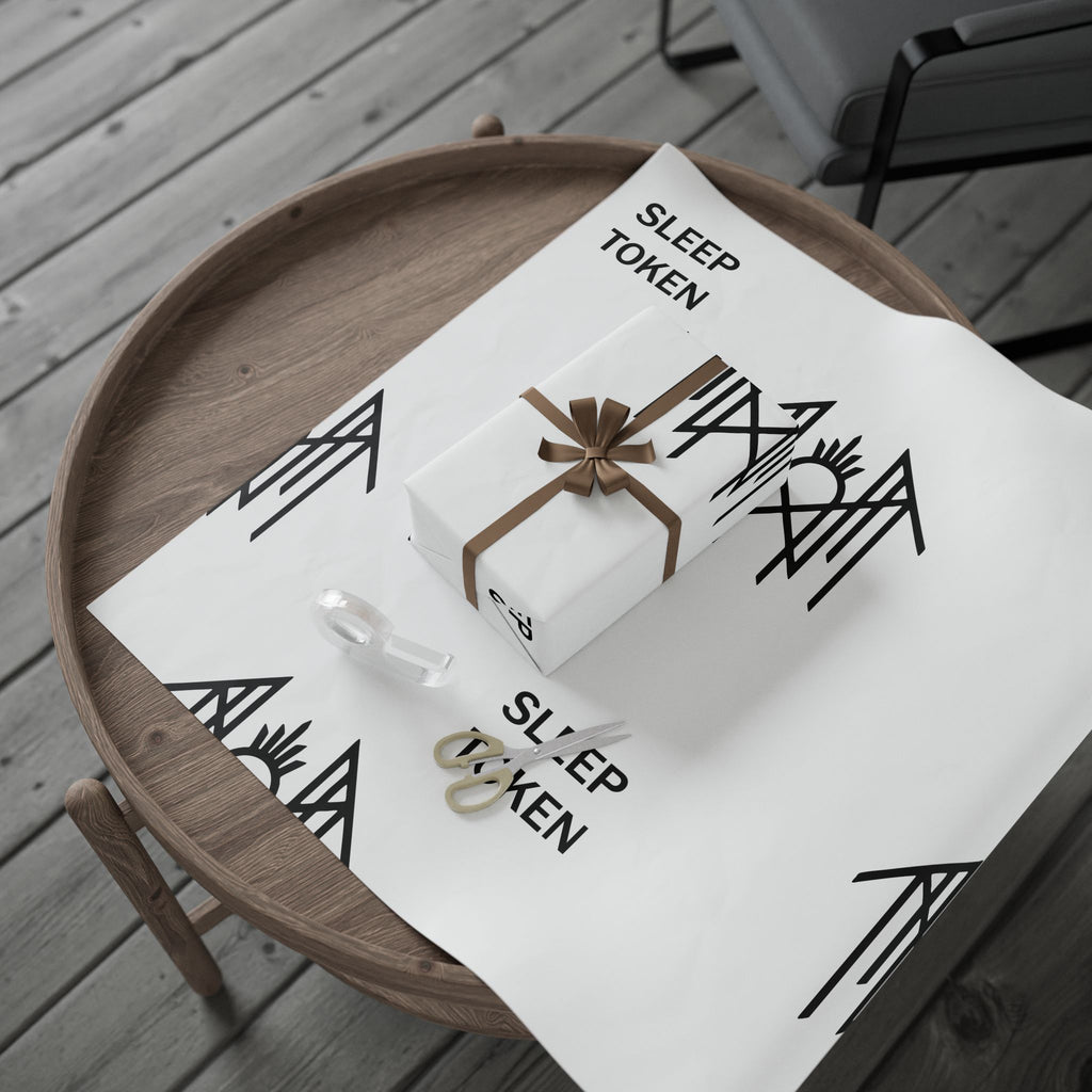 Minimal Black & White Wave Wrapping Paper Roll — Modern Abstract Gift Wrap