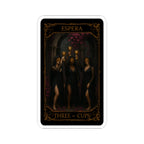 Espera Three of Cups Kiss-Cut Stickers | Magical Decor, Tarot Art Stickers, Spiritual Gifts, Party Decor, Witchy Aesthetic