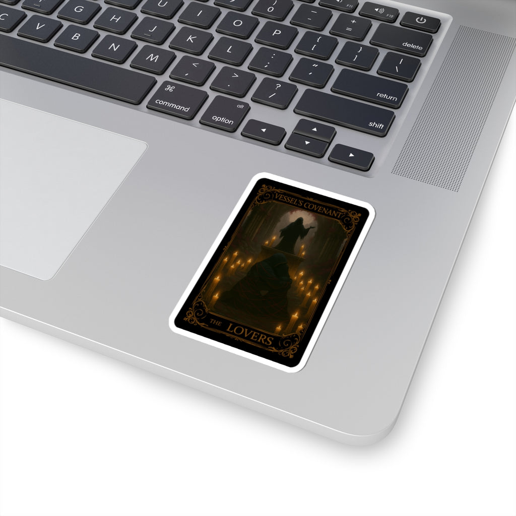 The Lovers Tarot Kiss-Cut Stickers, Romantic Gift, Witchy Decor, Tarot Aesthetic, Laptop Stickers, Magical Home Decor