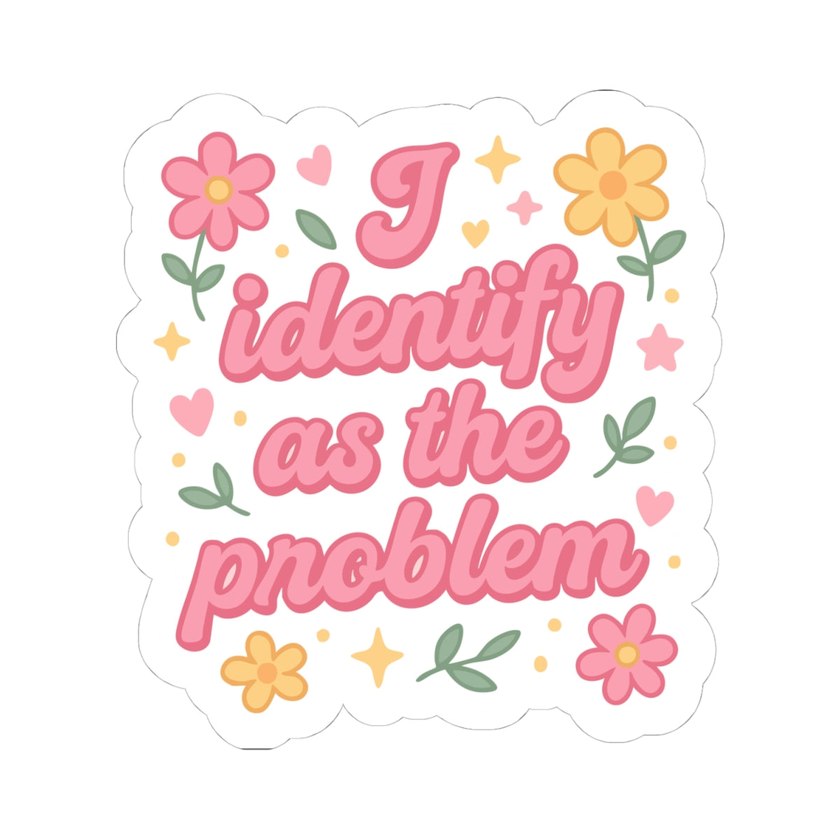 Floral Kiss-Cut Stickers - Self-Identity Design, Laptop Decor, Journaling Accessories, Fun Gift, Creative Expression