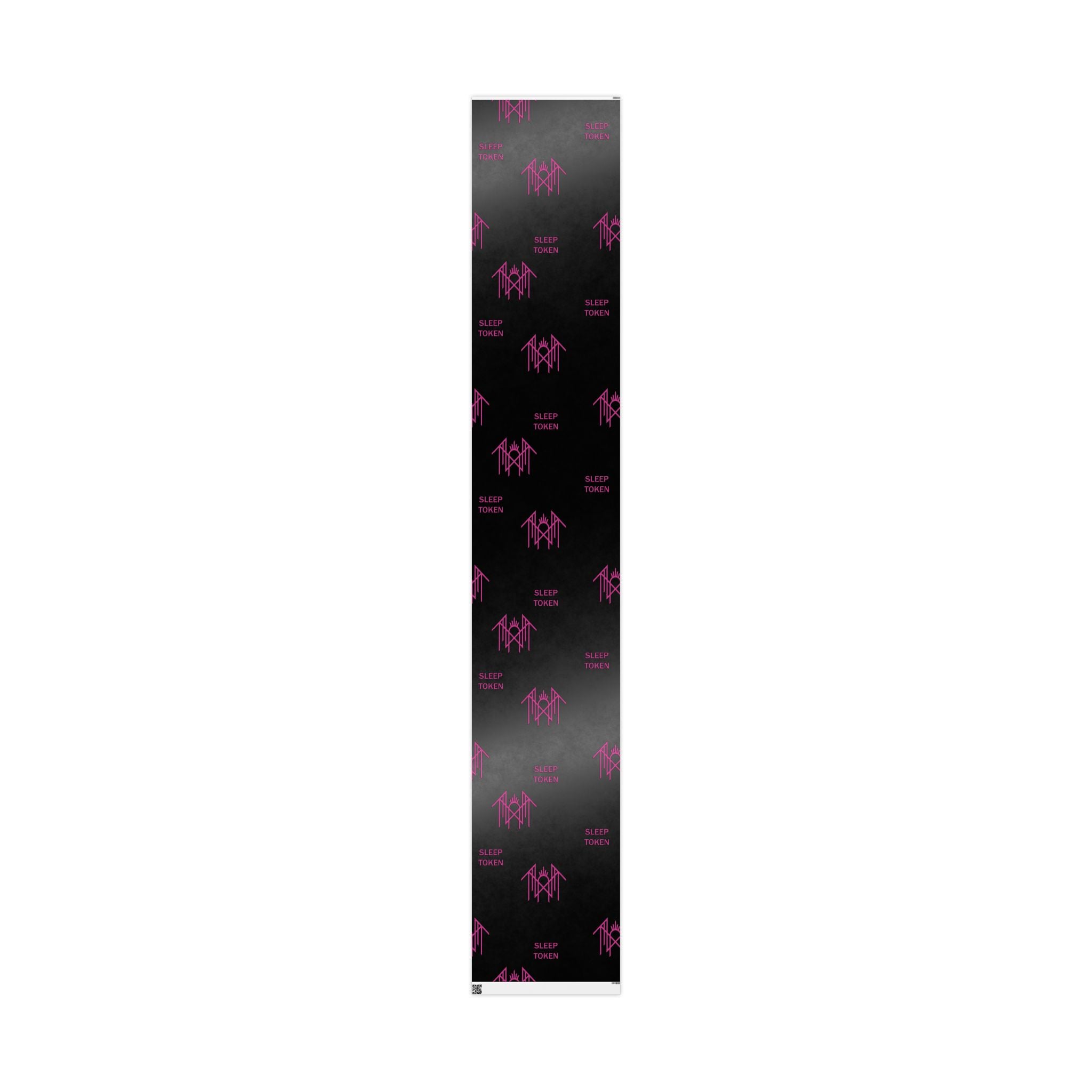Black & Pink Gothic Spider Wrapping Paper Roll — Halloween Gift Wrap