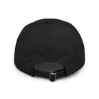 Distressed Black Baseball Cap with Pink Gothic Logo