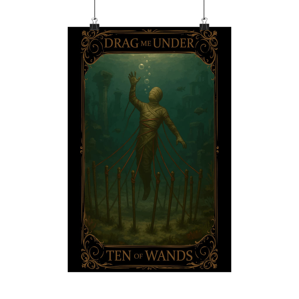 Ten of Wands Tarot- Enchanted Art Prints, Mystical Wall Decor, Fantasy Posters, Gift for Tarot Lovers, Witchy Home Decor, Unique Art for Any Room