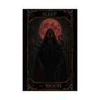 Sleep- The Moon Tarot Satin Poster | Dark Aesthetic Wall Art, Gothic Decor, Bedroom Decor, Unique Gift, Home Decor