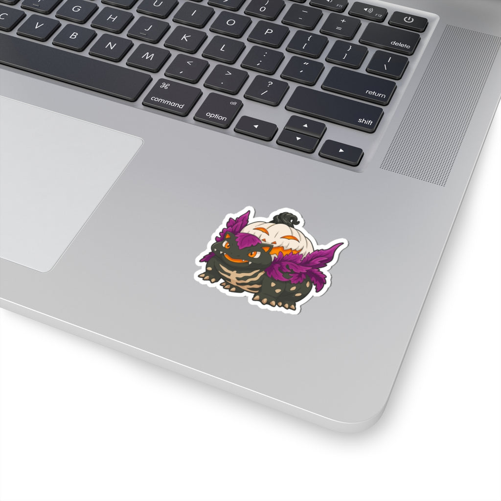 Evolution-Halloween Pumpkin Monster-Themed Kiss-Cut Stickers, Cute Monster Design for Trick or Treaters, Laptop Decor, Party Favors, Fun Gifts
