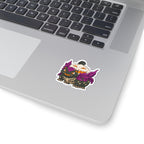 Evolution-Halloween Pumpkin Monster-Themed Kiss-Cut Stickers, Cute Monster Design for Trick or Treaters, Laptop Decor, Party Favors, Fun Gifts