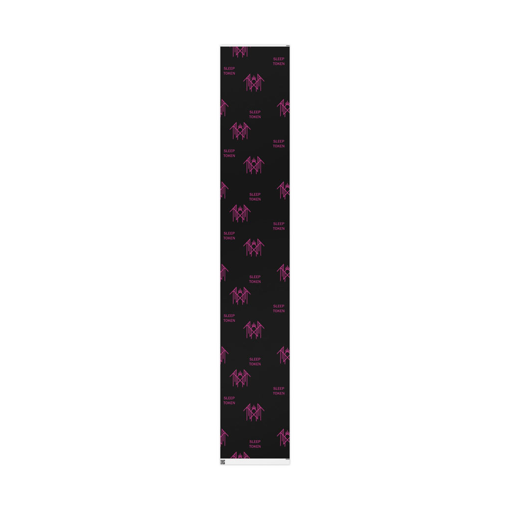 Black & Pink Gothic Spider Wrapping Paper Roll — Halloween Gift Wrap