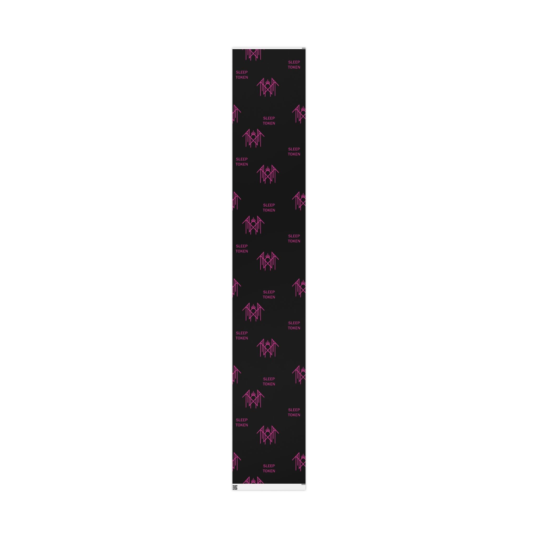 Black & Pink Gothic Spider Wrapping Paper Roll — Halloween Gift Wrap