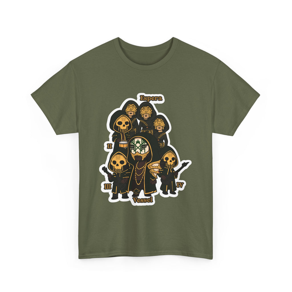 CHibi Band -Chic Unisex Heavy Cotton Tee - Edgy Graphic Design, Gifts, Halloween, Festivals, and Everyday Style