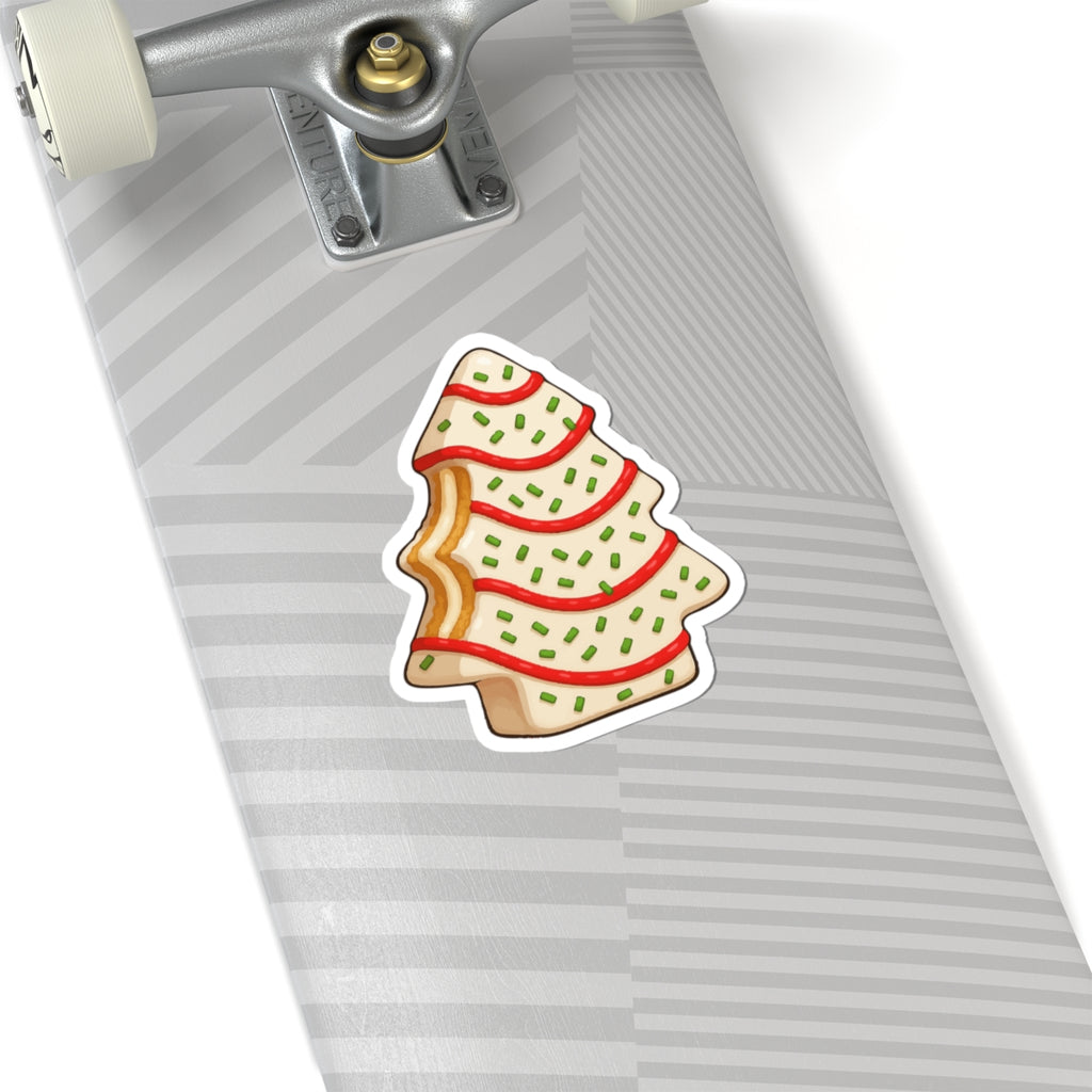 Christmas Tree Cookie Kiss-Cut Sticker - Cute Holiday Laptop Decal