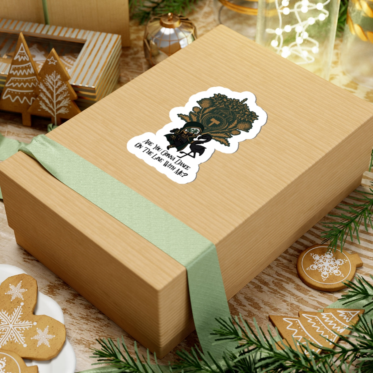 Past Self/Dance on the Line with me Kiss-Cut Stickers, Unique Laptop Decor, Creative Gift for Friends, Fun Wall Art, Floral Motif