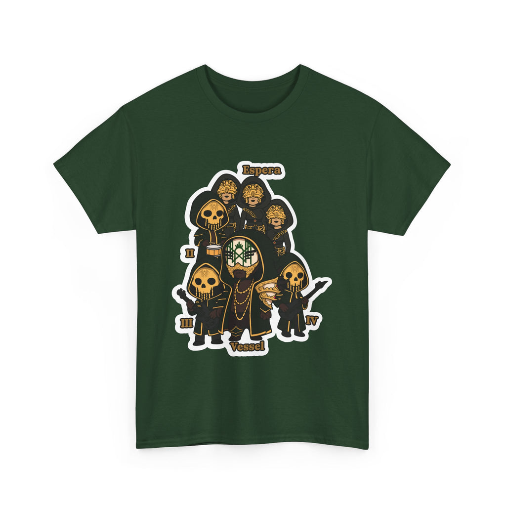 CHibi Band -Chic Unisex Heavy Cotton Tee - Edgy Graphic Design, Gifts, Halloween, Festivals, and Everyday Style