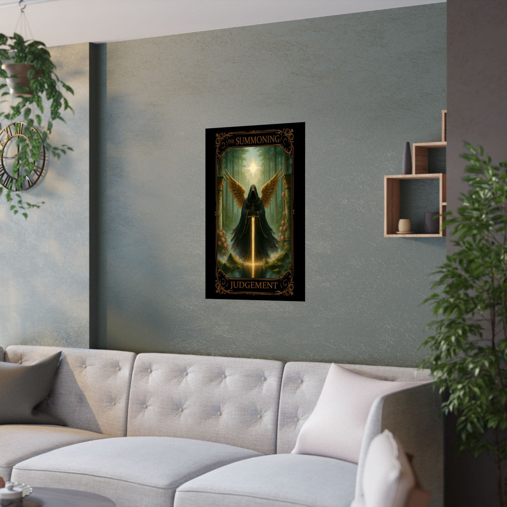 Judgement Tarot-Fantasy Art Satin Posters, Gothic Wall Decor, The Summoning Artwork, Unique Home Decoration, Room Aesthetic, Gift for Fantasy Lovers