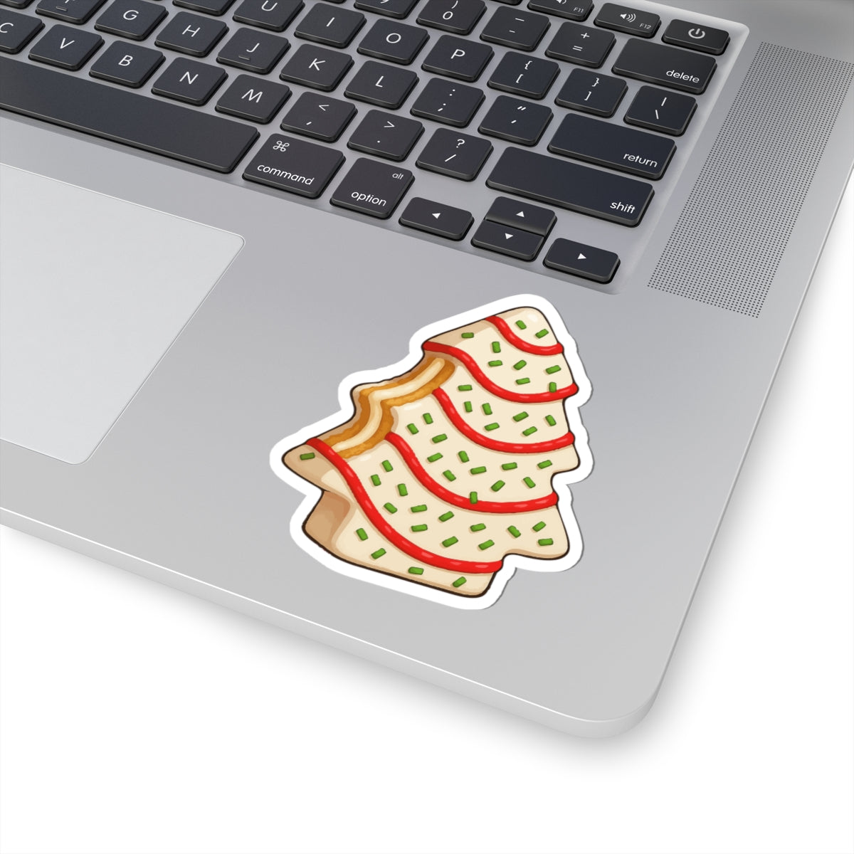 Christmas Tree Cookie Kiss-Cut Sticker - Cute Holiday Laptop Decal